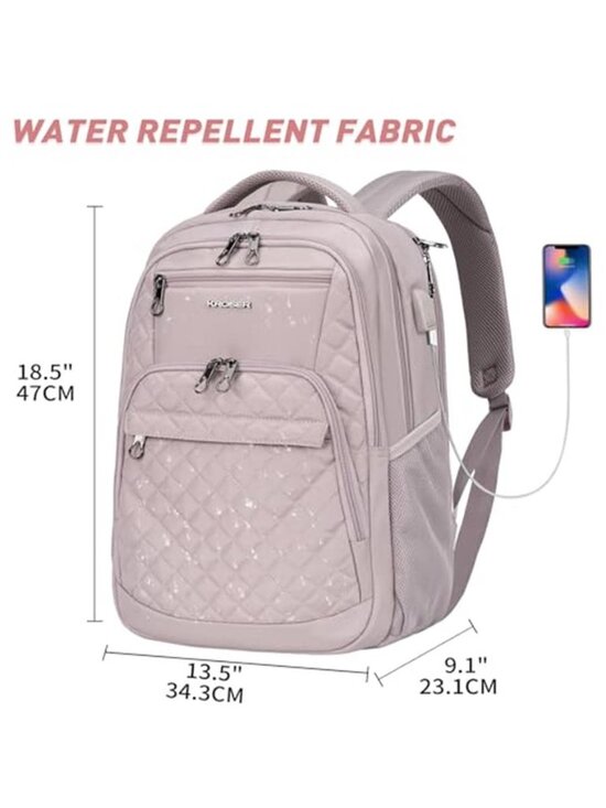 17 in Laptop Backpack USB Charging Travel Business College RFID Water Resistant